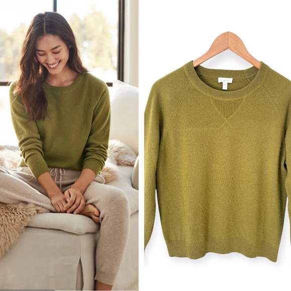 Garnet Hill Essential Washable Cashmere Sweater Size S - Picture 1 of 8